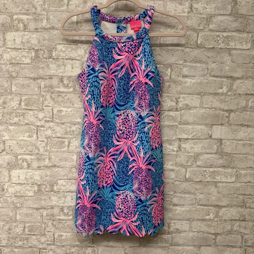 Lilly Pulitzer Sophelia Shift‎ Dress Tropical Girls/Junior sz 16 Scuba Ponte
